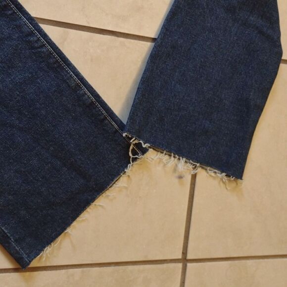 AG Contour 360 Alexxis Boot Cut Jean high rise raw hem dark blue new size 22 - Picture 6 of 14